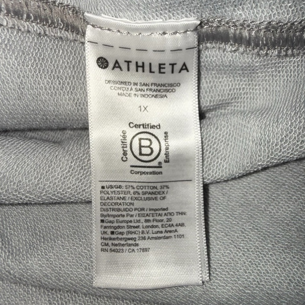 ATHLETA Retroterry High-rise Shorts Plus 1X - Gray - Picture 9 of 11